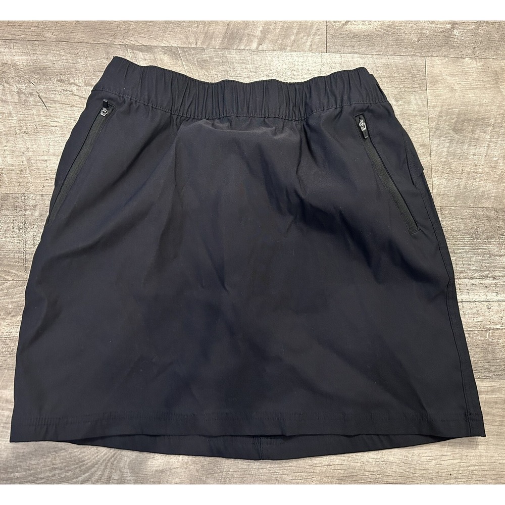 Eddie Bauer Women's Athletic Skort Skirt Black Sz 6‎ Elastic Waist Pull On